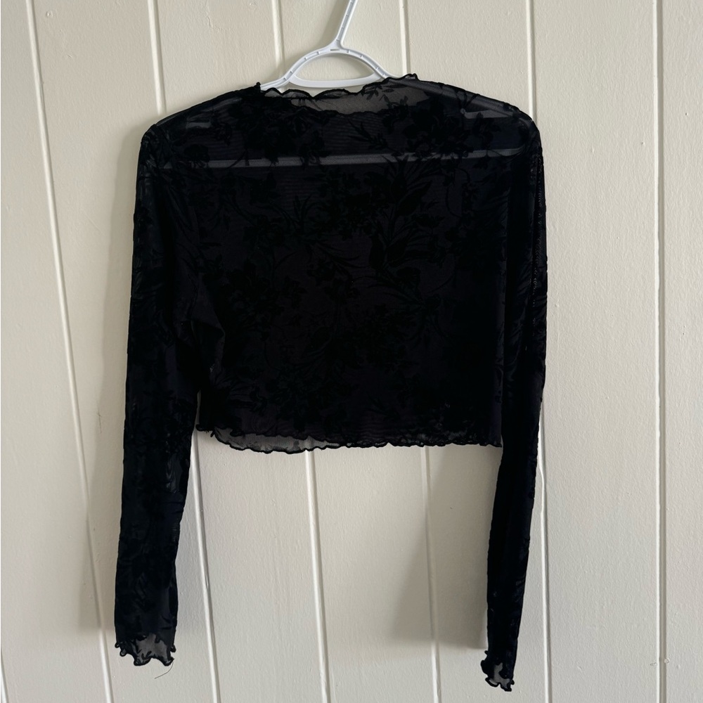 SHEIN Mesh Long Sleeve Top